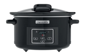 Flip Lid Slowcooker Crockpot Black 5L