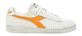 Sneaker Diadora Game L Low Fluo Waxed Women White Orange 1575 C