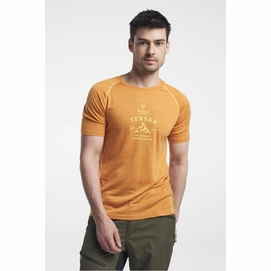 T-Shirt Tenson Men Himalaya Merino Tee Dark Orange