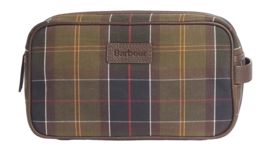 Kulturbeutel Barbour Tartan & Leather Wash Bag Herren Classic Tartan