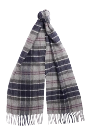 Scarf Barbour Unisex Wool Cashmere Black Slate Tartan