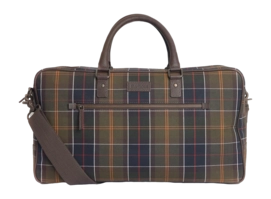 Travel Bag Barbour Unisex Tartan & Leather Holdall Classic Tartan