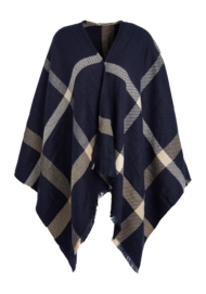 Echarpe Barbour Femme Blair Windowpane Serape Midnight