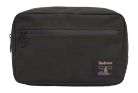 Toiletry Bag Barbour Men Field Canvas Washbag Olive Black