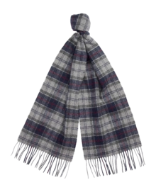 Scarf Barbour Unisex Tartan Lambswool Scarf Blue Granite