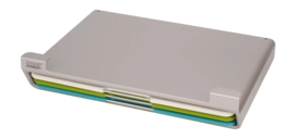 Set 3 Taglieri con supporto a mensola Joseph Joseph Folio Slim 36 x 27 cm, Multicolore