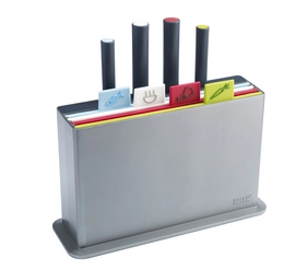 Snijplanken- & Messenset Index Advance Plus Joseph Joseph Zilver