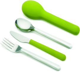 Besteckset Joseph Joseph Go Eat Edelstahl Grün