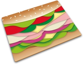 Untersetzer Joseph Joseph Viereckig Club Sandwich Print