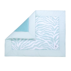 Boxkleed Kidsdepot Zebra Seagreen Katoen (80 x 100 cm)
