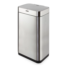 Prullenbak Tower Rectangular Sensor Zilver 75L