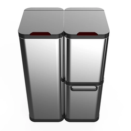 Prullenbak Tower Recycler Sensor Stapelbaar II Zilver
