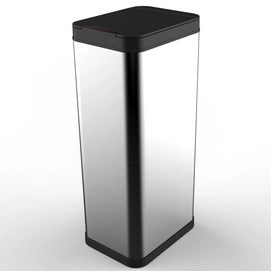 Prullenbak Tower Rectangular Sensor Zilver 50L