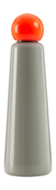 Waterfles Lund London Skittle Dubbelwandig Light Grey & Coral 0,75 L