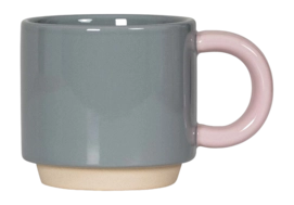 Koffie Mok Lund London Skittle Stapelbaar Grey & Pink