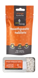 Tandpasta Tablet Eco Living Sinaassmaak Zonder Fluor