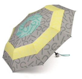 Paraplu Esprit Super Mini E_Stripe Aqua Lemonade With Shopper