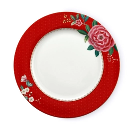 Dinerbord Pip Studio Blushing Birds Red 26,5 cm (Set van 6)