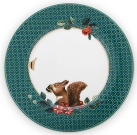 Kuchenteller Pip Studio Winter Wonderland Squirrel Green 17 cm (6er Set)