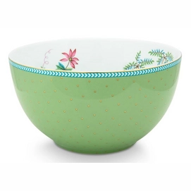 Kom Pip Studio Jolie Gold Dots Green 15 cm (Set van 6)