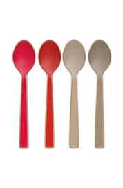 Theelepel Pip Studio Blushing Birds Enamelled Khaki Red 16 cm (Set van 4)