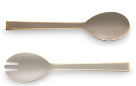 Salad Servers Pip Studio Blushing Birds Enamelled Khaki 25 cm (Set of 2)
