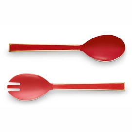 Salad Servers Pip Studio Blushing Birds Enamelled Red 25 cm (Set of 2)