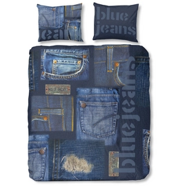 Dekbedovertrek Good Morning Bluejeans Blauw Katoen
