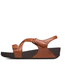 Sandaal FitFlop The Skinny™ Sandal Leather Dark Tan