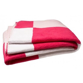 Babydecke Jollein Block Rosa Fuchsia Weiß