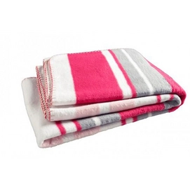 Babydeken Jollein Streep Fuchsia Roze Wit