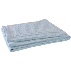 Babydecke Jollein Cable Hellblau Baumwolle