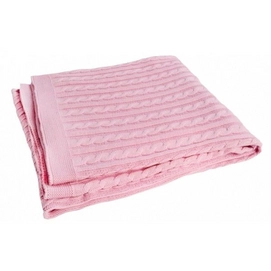 Babydecke Jollein Cable Hellrosa Baumwolle