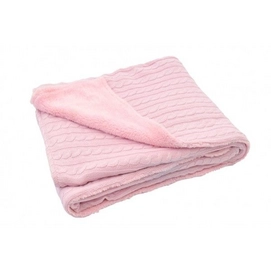 Couverture de bébé Jollein 4 Saisons Cable Rose Clair Coton