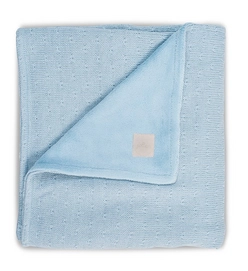 Babydeken Jollein Soft Knit Soft Blue / Teddy