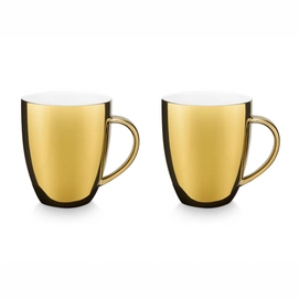 Mug VT Wonen With Ear Gold 250 ml (Set of 2)