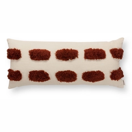 Coussin VT Wonen Rectangular Embroided Stitch Red Earth 70 x 30 cm