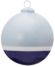 Kerstbal vtwonen Round Stripe Blue 12 cm