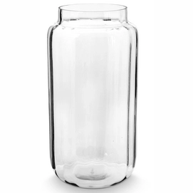 Vase vtwonen Glas Rib Stripes Clear 16,5 x 32 cm
