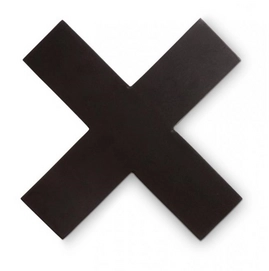 Wanddecoratie vtwonen Cross Wood Black 40cm