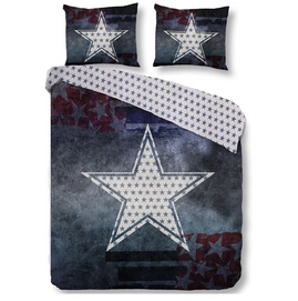 Dekbedovertrek Good Morning Tattoo USA Blauw Katoen