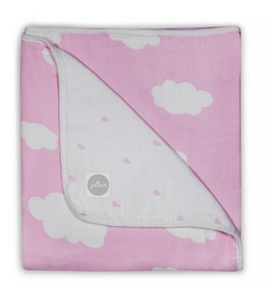 Babydecke Jollein Hydrophil Clouds Pink