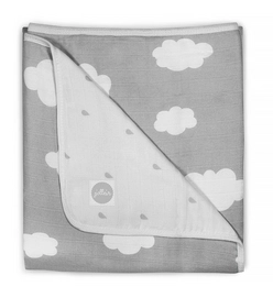Babydecke Jollein Hydrophil Clouds Grey