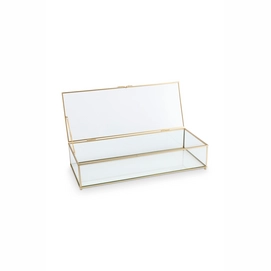 Aufbewahrungsbox vtwonen Glass with Metal Golden Frame 42 x 16,5 x 9 cm