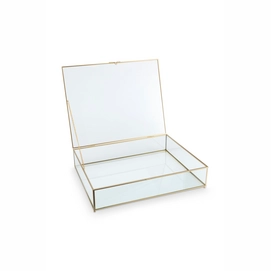 Aufbewahrungsbox vtwonen Glass with Metal Golden Frame 42 x 33 x 9 cm