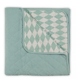 Babydeken Jollein Mini Waffle Vintage Green