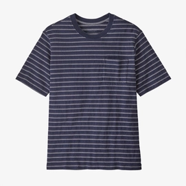 T-Shirt Patagonia Mens Organic Cotton Pocket Tee Cordelette New Navy