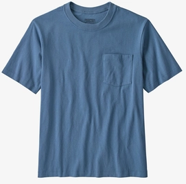 T-Shirt Patagonia Organic Cotton MW Pocket Tee Pigeon Blue Herren