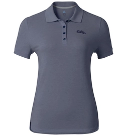 Polo Shirt Odlo Womens S/S Trim Peacoat Melange