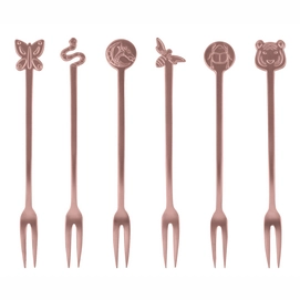 Fourchette à Gâteau Sambonet Fashion Living Copper (6-Pieces)